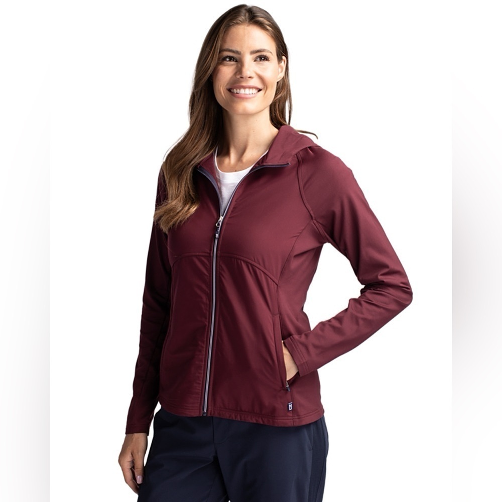 Harvard Cutter & Buck Adapt Eco Knit Hybrid Recycled Womens Full Zip Jacket - Picture 3 of 7